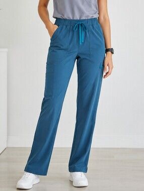Carhartt Teal Wide Leg Scrub Pants Cargo